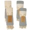 Deerlux 100% Cotton Turkish Set of 2 Hand Towels and Set of 2 Bath Towels, Diamond Peshtemal
